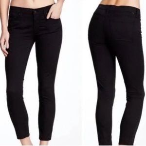 Mother Black Corduroy The Looker Crop Size 30